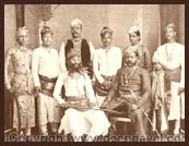 Maharaja of Boondi with his courtiers